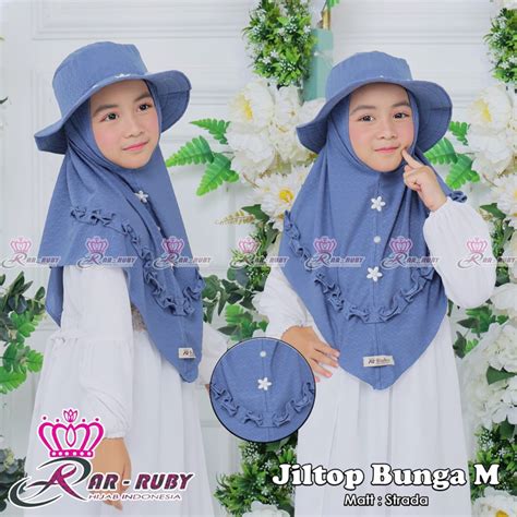 Jual Hijab Anak Topi Pisah Topi Koboy Bunga Untuk Usia 3 10 Tahun