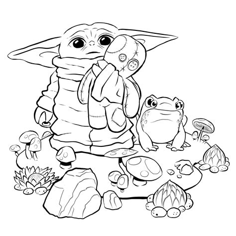 Baby Yoda Coloring Page Behance