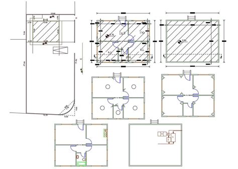 26 X 32 Plot Size For Small 2 Bhk House Plan Dwg File Cadbull