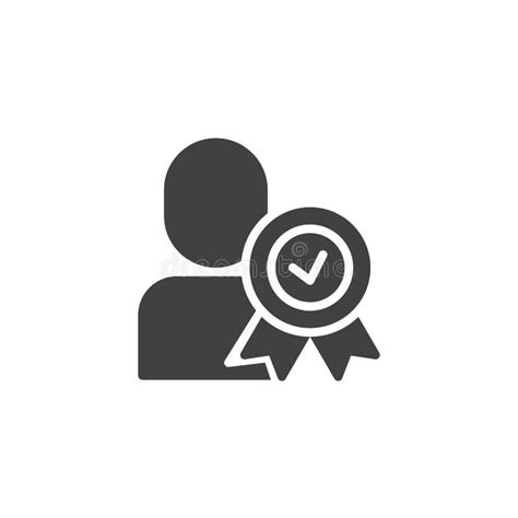 Certified Person Vector Icon Stock Vector Illustration Of Reward