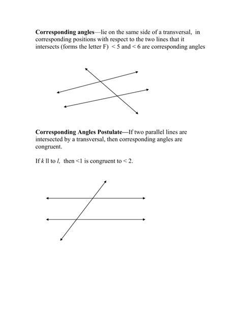 Geometry section 1 5 angle pair relationships practice worksheet. Corresponding angles—lie on the same side of a transversal, in