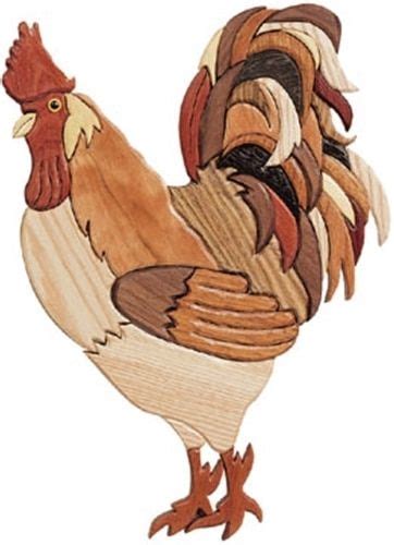 Rooster Intarsia Plan Woodworking Plans Patterns Woodworking Projects