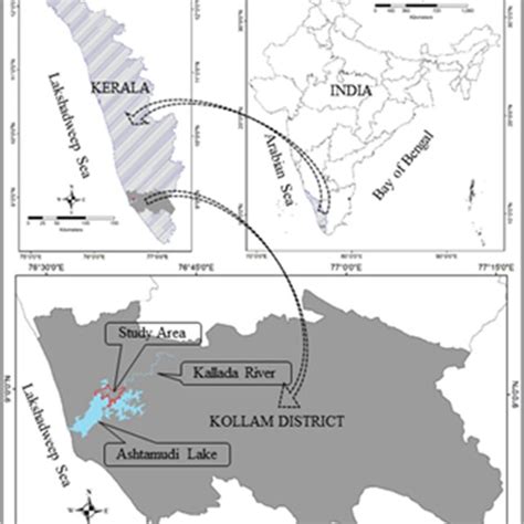 Bathymetric Profile Of Ashtamudi Lake And Adjoining Kallada River
