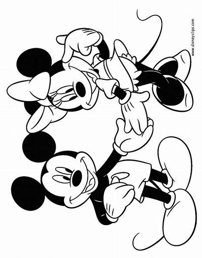 Mickey Minnie Mouse Coloring Pages Disney Holding