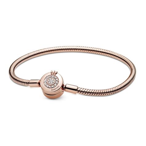 Pandora™ Rose Moments Sparkling Crown O Snake Chain Bracelet £125