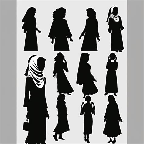 Premium Ai Image Muslim Woman In Hijab Fashion Silhouette