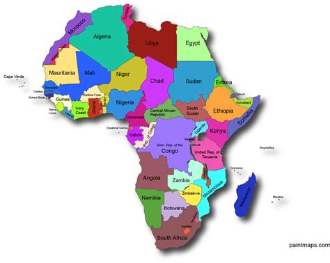 Africa Political Wall Map Vector World Maps Images