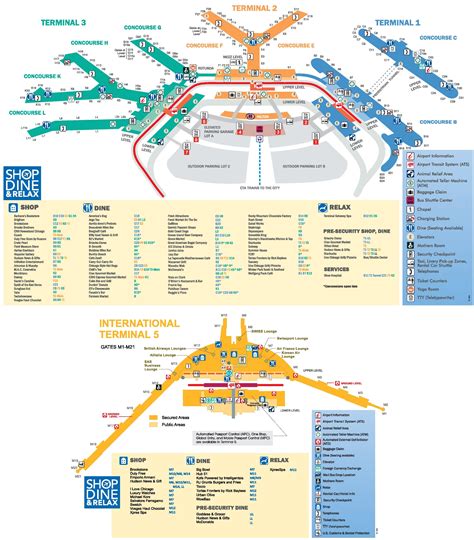 O Hare Airport Map Terminal 3 Maping Resources