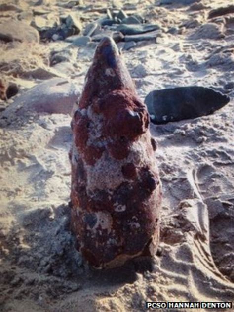 Storm Reveals Unexploded Ww2 Bomb On Crow Point Beach Bbc News