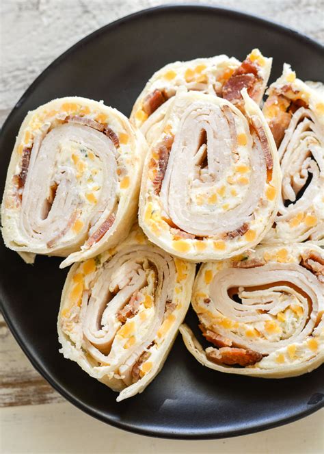Turkey Bacon Ranch Pinwheels Easy Wrap Recipes