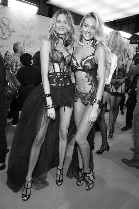 Behati Prinsloo And Candice Swanepoel Backstage At The 2014 Victoria’s Secret Fashion