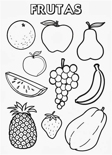 Frutas Coloring Page Frutas Para Colorear Dibujos De Frutas Y Fruta