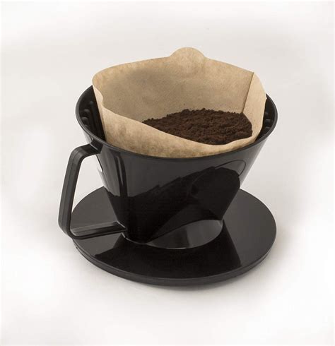 Pour Over Drip Coffee Filter Cone Number 1 Size Brews 1 Cup Black