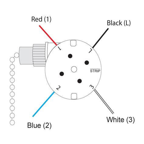 Place a wire cap over the connected wires and twist it to tighten the connections. Zing Ear ZE-208s E89885 3 Speed 4 Wire Pull Chain Ceiling Fan Switch