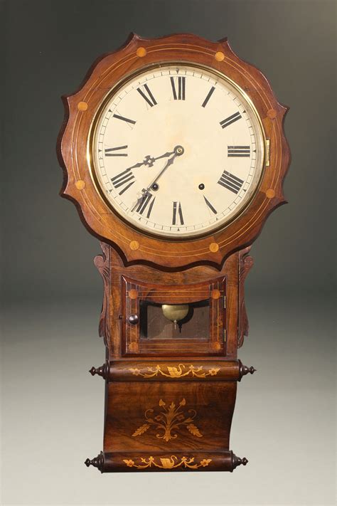 Antique New Haven Clock Company Wall Clock With Walnut Case
