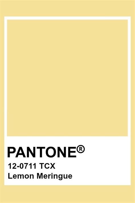 Pantone Lemon Meringue Pantone Colour Palettes Yellow Pantone