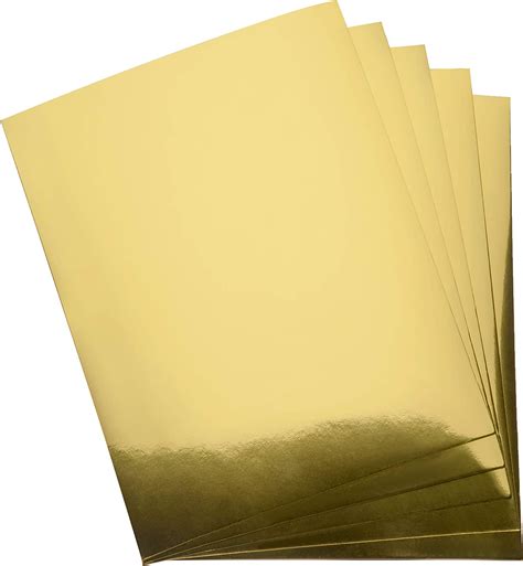 Metallic Gold Paper Card Stock Stationary Sheets 60 Pack