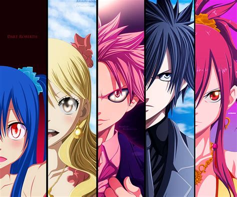 Anime Fairy Tail Erza Scarlet Gray Fullbuster Lucy Heartfilia Hd