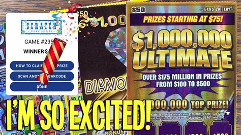 Im So Excited 🤑 2x 50 Tickets 🔴 Playing 150 Texas Lottery Scratch Offs Youtube
