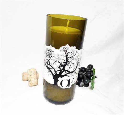 Wine Bottle Candlesoy Wax Candle Scented Cabernet Etsy