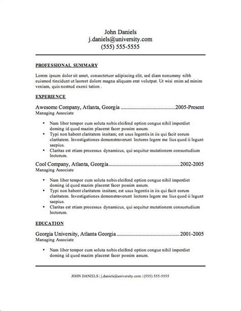 Since your work experience may be limited, be sure to highlight your extracurricular activities including volunteer positions, leadership roles,awards you've received, and organizations you've. 12 Resume Templates for Microsoft Word Free Download ...