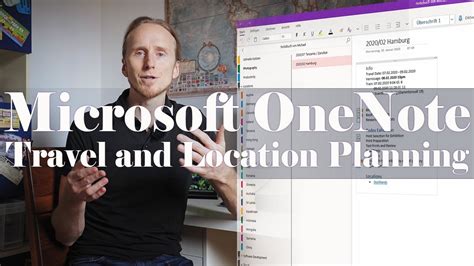 Microsoft Onenote For Travel And Location Planning Youtube