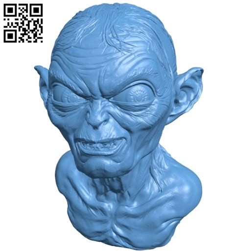 Gollum Head B008813 File Obj Free Download 3d Model For Cnc And 3d