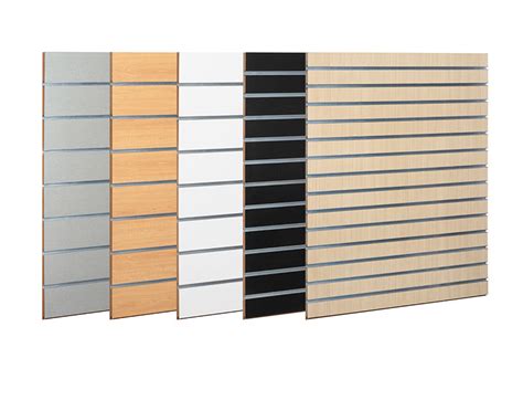 100mm Spacing (11 SLOT) MDF Slat Board Panels With Aluminium Inserts - Size: 2400mm x 1200mm x ...