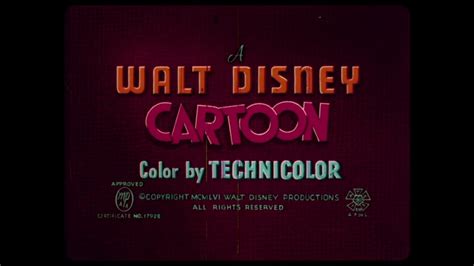 A Walt Disney Cartoon In The Bag 1956 Academy Ratio Titles Youtube