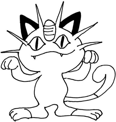 Enjoy coloring this meowth pokemon coloring page for free. Pokemon Coloring page of peculiar Pokemon coloring pages