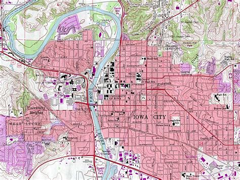 Highway Map Iowa City