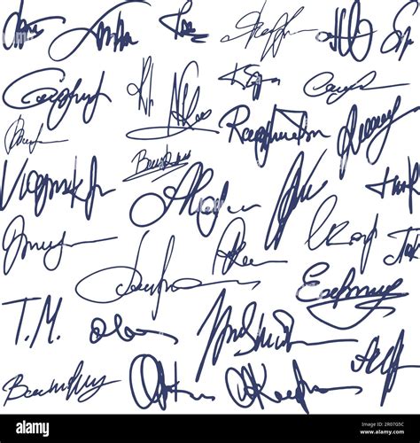 Autographs Handwritten Pen Signatures For Digital Documents Hand