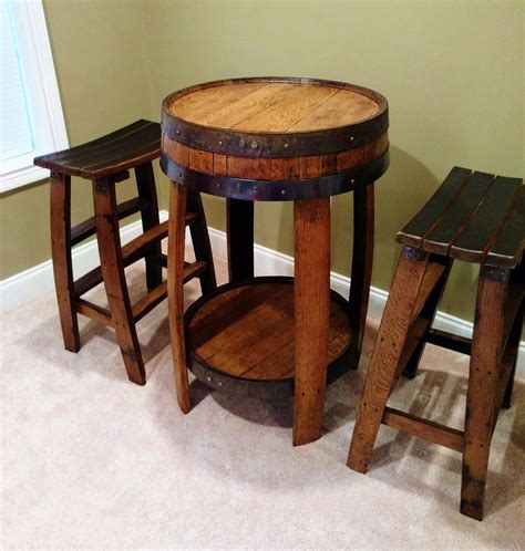 whiskey barrel pub table ~ handcrafted from a whiskey barrel bistro table