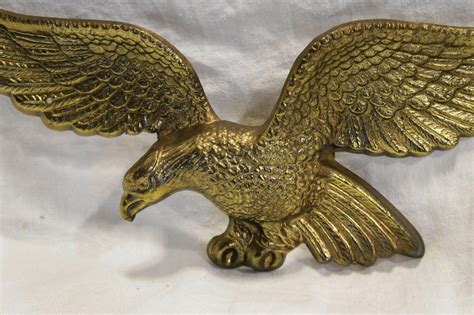 vintage brass eagle wall plaque american patriotic art 14 in from hoosiercollectibles on ruby lane