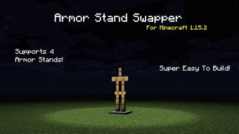 Minecraft Simplest Armor Stand Swapper 4 Armor Stands 1152 Youtube