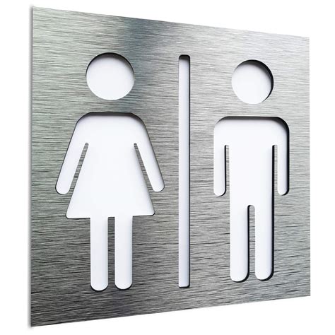 Buy Bsydesign Bathroom Unisex Wc Door Sign Restroom Walldoor Symbol