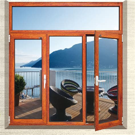 China Aluminum Teak Wood Window Design Wooden Door And