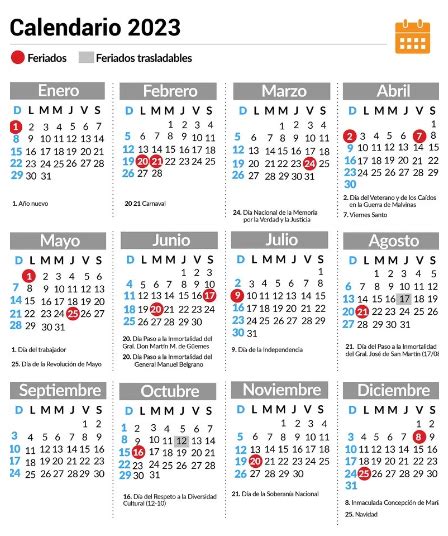 El Calendario De Feriados De 2023 ¿cuántos Fines De Semana Largos