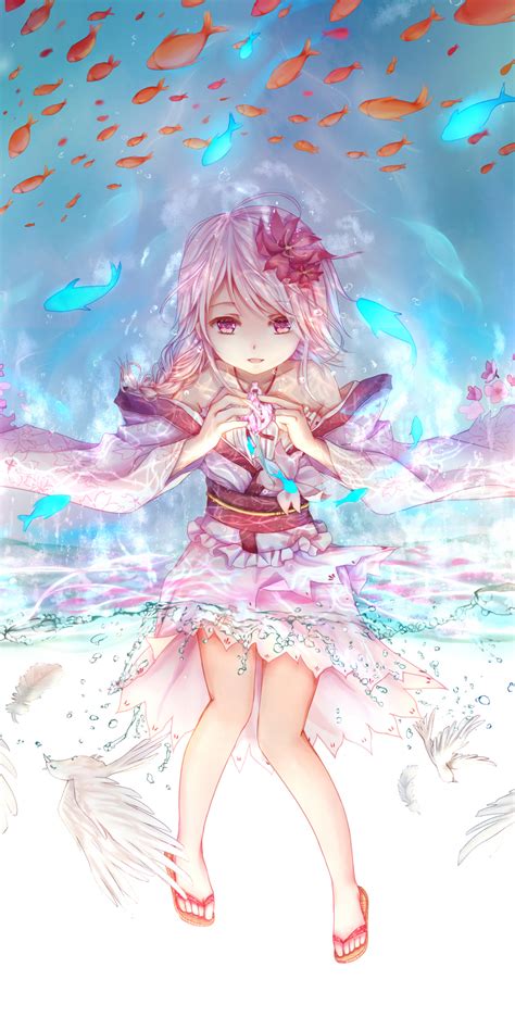Download Wallpaper 1080x2160 Cute Anime Girl Original Art Honor 7x