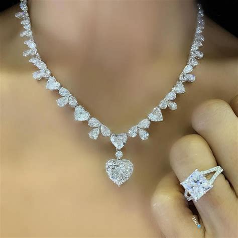 Most Beautiful Diamond Necklace Tiffanydiamondnecklace Heart