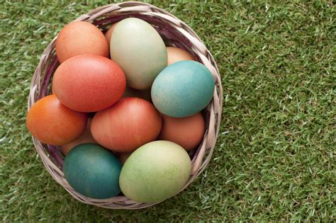 Basket Of Easter Eggs Creative Commons Stock Image