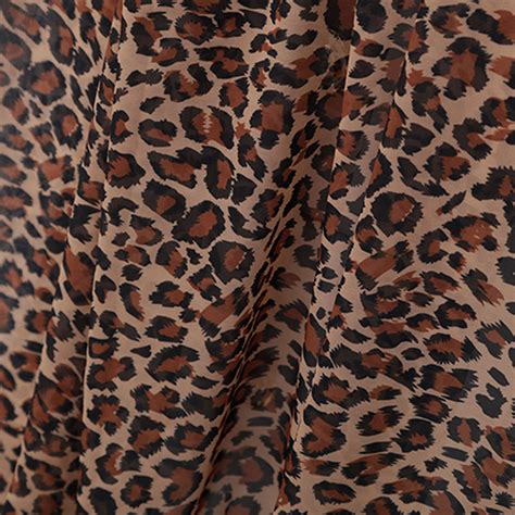 Leopard Print Chiffon Fabric Sheer Chiffon Overlay For Kimono Etsy