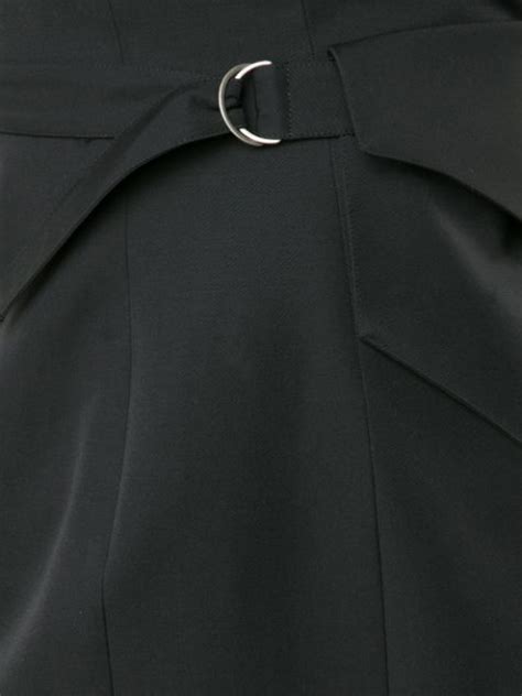 Saint Laurent One Shoulder Mini Dress Skirt Black Modesens