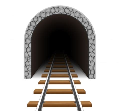 A Train At The Tunnel Vector Free Download