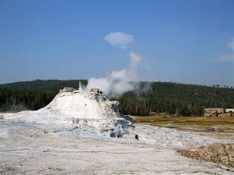Steam From Castle Geyser Upper Geyser Basin Yellowstone National Park