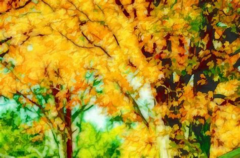 Beautiful Autumn Trees 3 Painting By Jeelan Clark Fine Art America