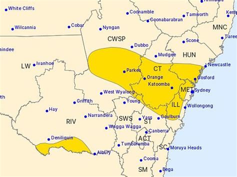 Urgent Storm Warning For Central And South Nsw Including Orange