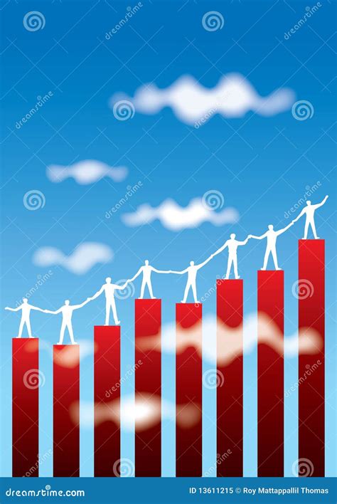 Successful Growing Team Stock Vector Illustration Of Upward 13611215