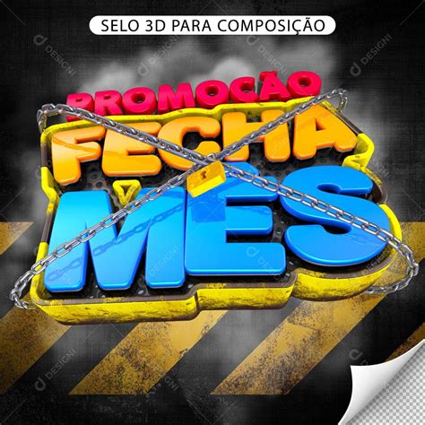 Promoção Fecha Mês Selo 3d Para Composição Png Transparente Download