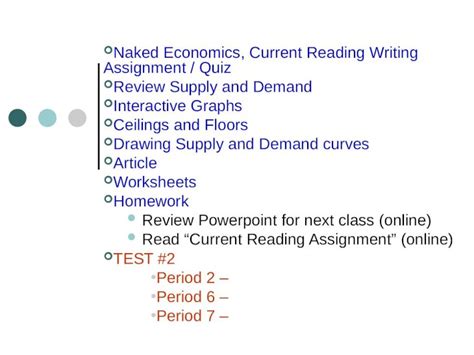 Ppt Naked Economics Current Reading Writing Assignment Quiz Review